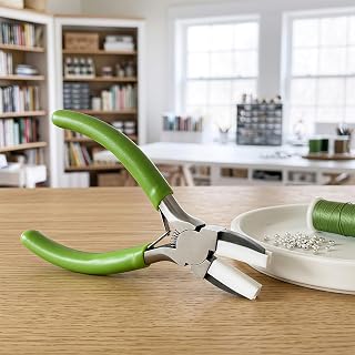 Nylon Jaw Jewelry Pliers, Anti-Rust Crimping Pliers, Double Spring Precision Hand Tool for Wire Wrapping DIY