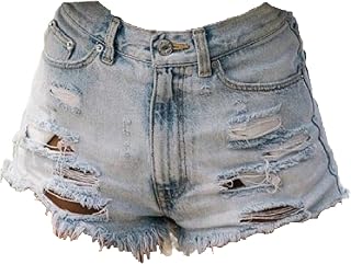 Silunma2021 Women's Retro Button -Up Stretch Shorts Frayed Distressed Denim Shorts Raw Hem Summer Casual Jeans Shorts