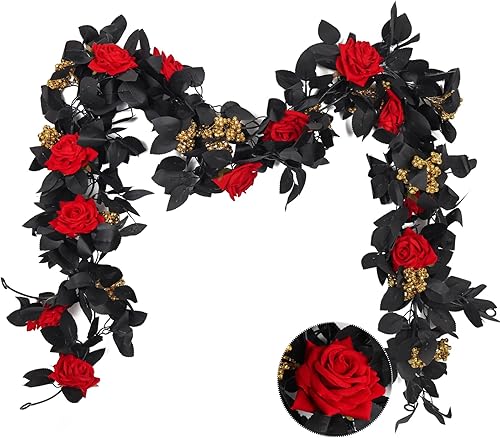 RECUTMS 2 piezas de decoración de otoño, guirnalda de hojas de otoño, hojas de otoño, Acción de Gracias, Halloween, decoración de hojas de arce para