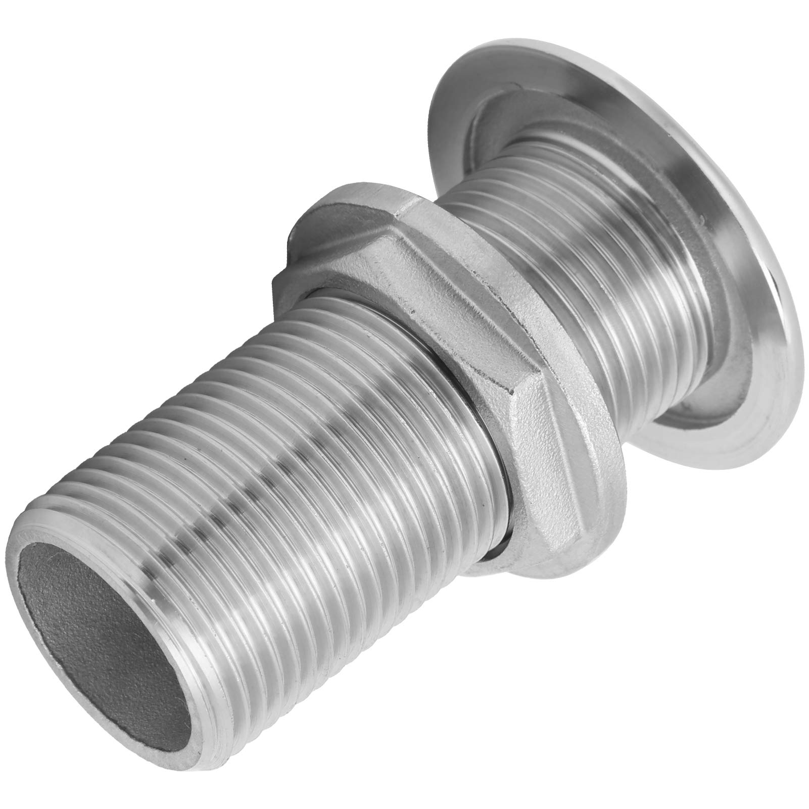 Tissting Accessorio per casco diritto marino 2 pezzi 1in 79mm - Connettore di scarico in acciaio inox 316 per barche e yacht, facile installazione e resistenza alla corrosione