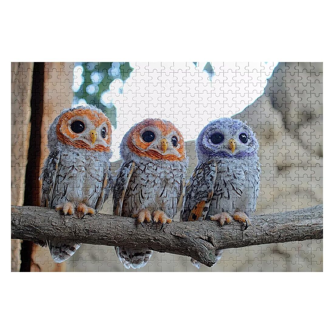 Puzzle dla dorosłych 5000 puzzli w kształcie sowy 5000 sztuk dla dorosłych drewniane gry logiczne ze zwierzętami, klasyczna edukacyjna wymagająca gra dla całej rodziny, dekompresja, prezenty