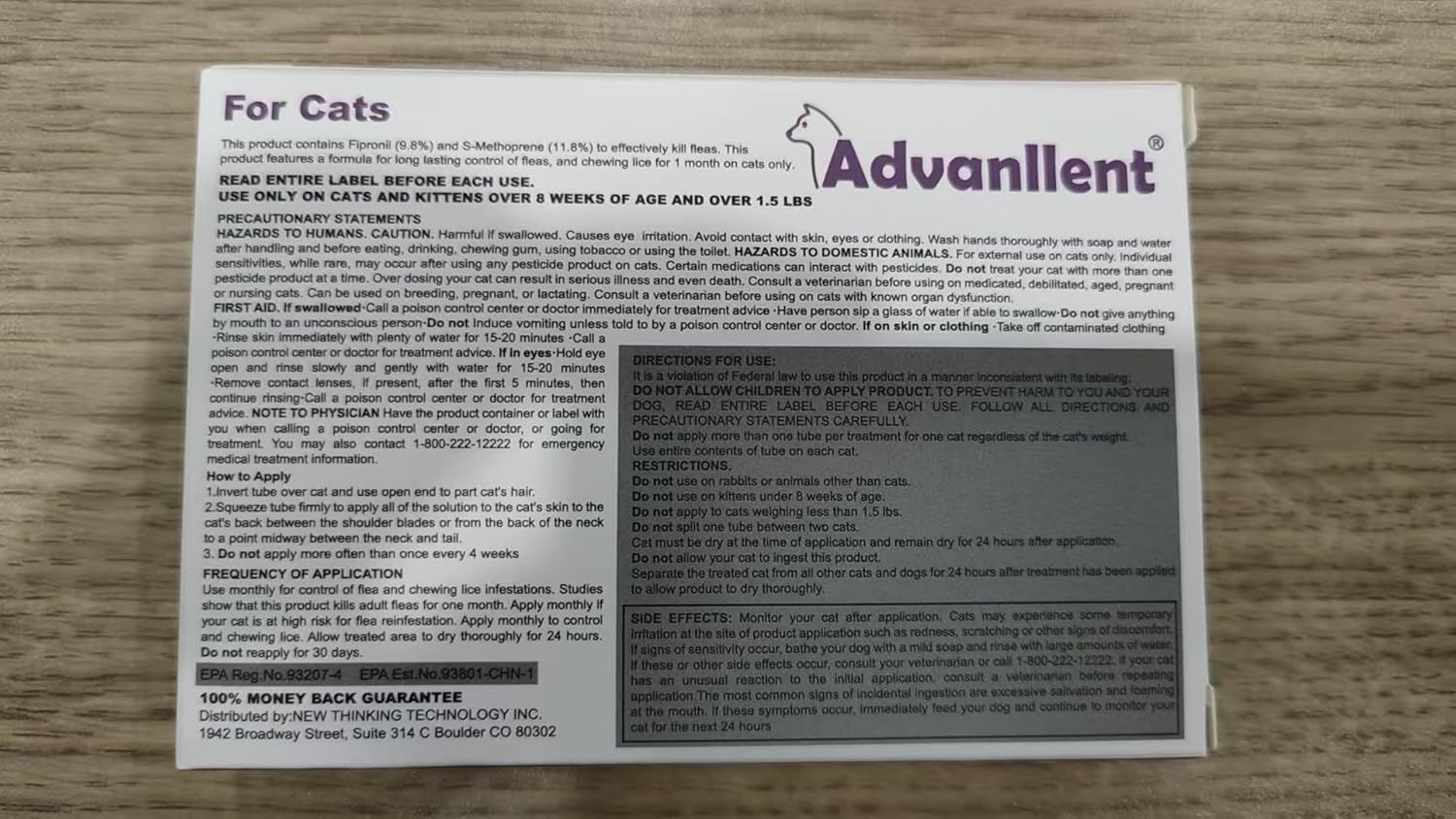 Flea and Tick Prevention for Cats, Flea and Tick Treatment for Cat Kitten, Flea & Tick Control, Over 1.5 Pounds, 6 Doses