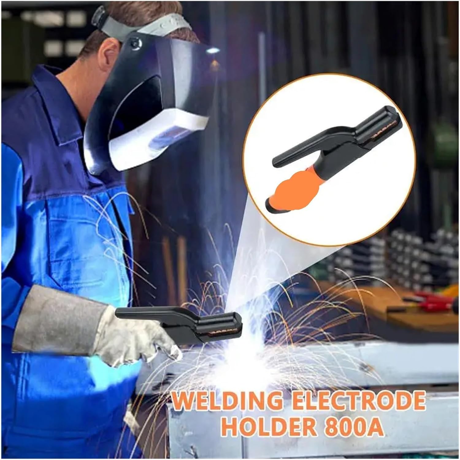 Electrode Holder Jaw Holding Plier 800A Heavy Duty All Copper Brass Clamp For Metalworking Welding Operations