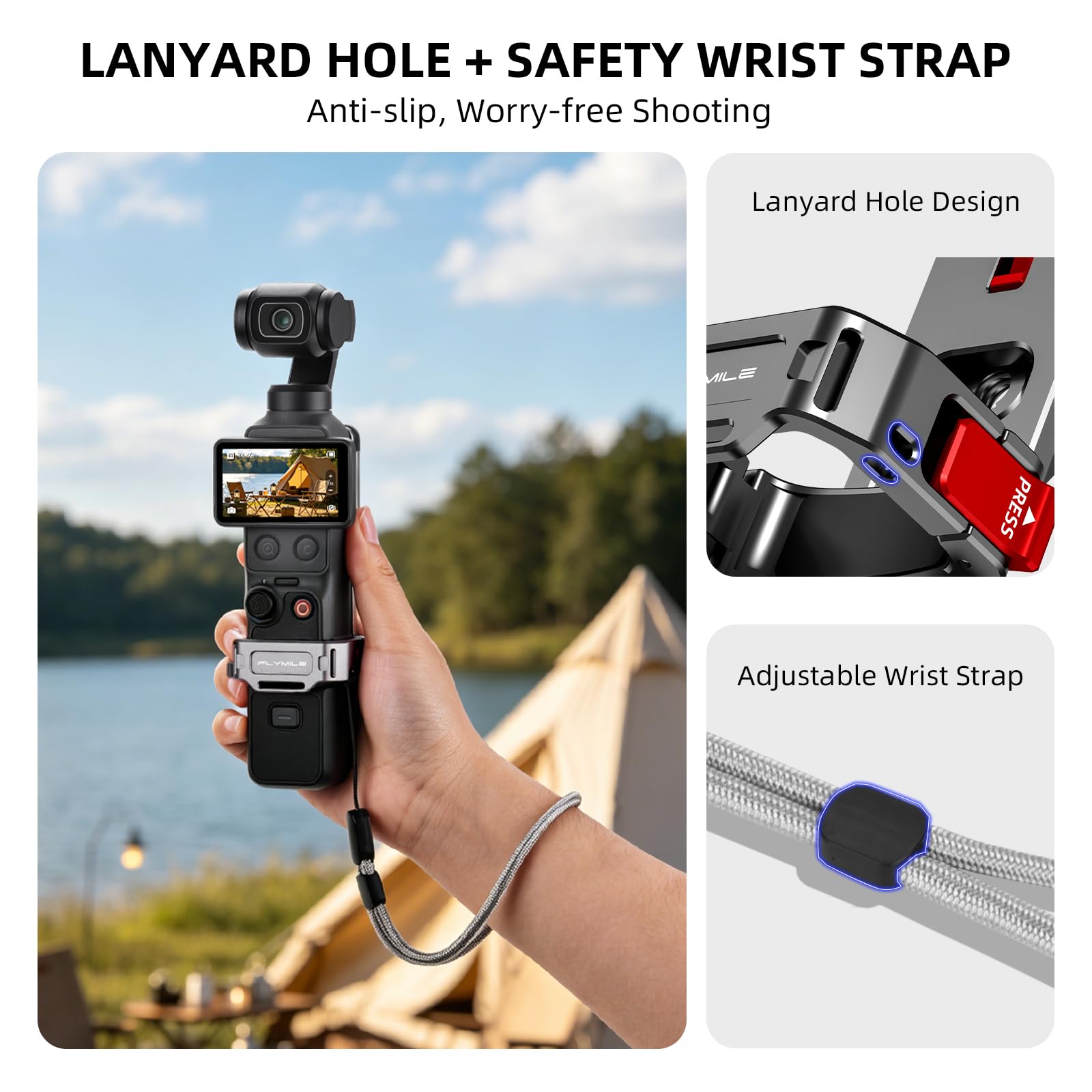 Kieszonkowy uchwyt magnetyczny 4/3 mini statywu, metalowy zacisk klatkowy ze stojakiem na hak Mantis, Cold Shoe i otwór na śrubę 1/4", adapter rozszerzający Mount do DJI Osmo Creative Combo