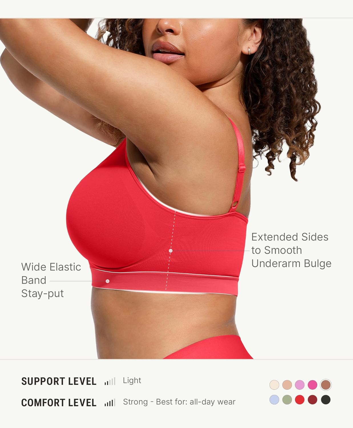 FeelinGirl Bralettes for Women with Support Comfortable Bras No Underwire Seamless Everyday Bras - Image 3