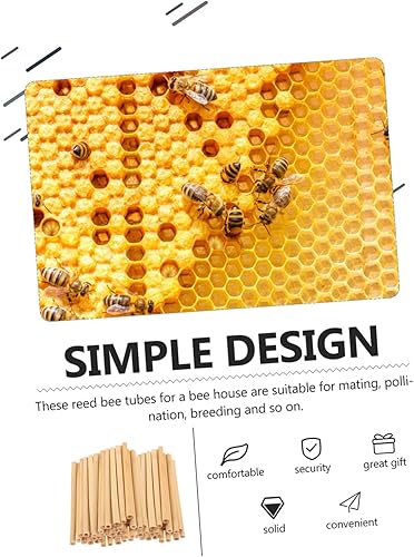 Miniatura 6 de BESPORTBLE 50 piezas de tubo de abeja Mason Bee Suministros Mason Bee Tubo nido de abejas tubos de anidación de abejas tubos de casa para