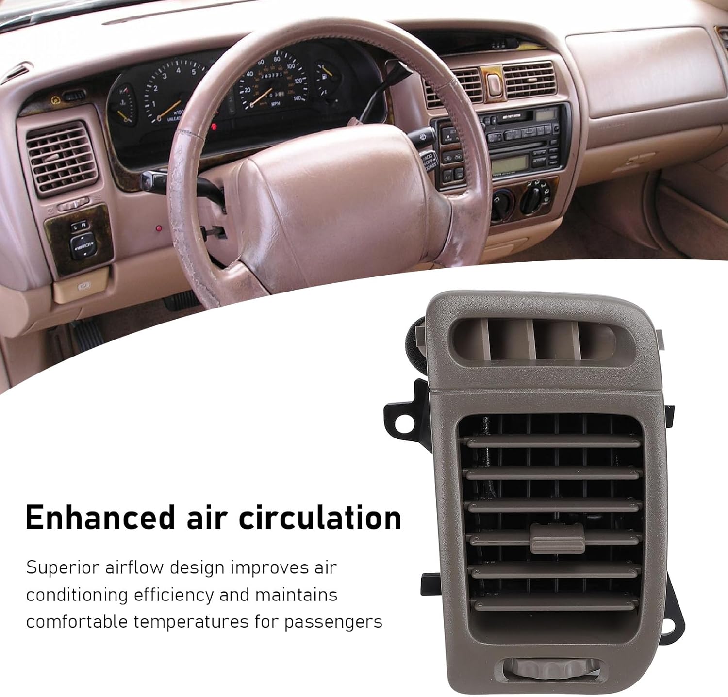 Car Air Vent Outlet for Avalon 1995-1999, Left Hand Drive Passenger Side Dashboard AC Vent, Pre Facelift