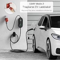 dé 11 kW Wallbox Töltőállomás 3-Fázis 16A CEE Type 2 Kábellel Elektromos Autóhoz - 5.5m Standard, CEE 11kW 5