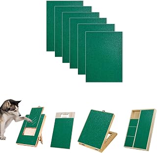 xin partner Dog Nail Scratch Board - Self-Adhesive 80-Grit Sandpaper Door Protector for Large Dogs, 13ft x 10in Green Roll
