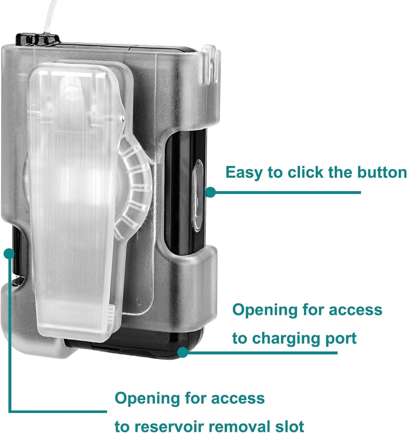 Tandem Tslim x2 Pump Case Accessories with Clip, Insulin Pump Holder with 360°Rotating Belt Clip, tslim x2 Pump case for t:Slim/t:Slim G4 Won't Peel Off Screen Protector - (Clear)