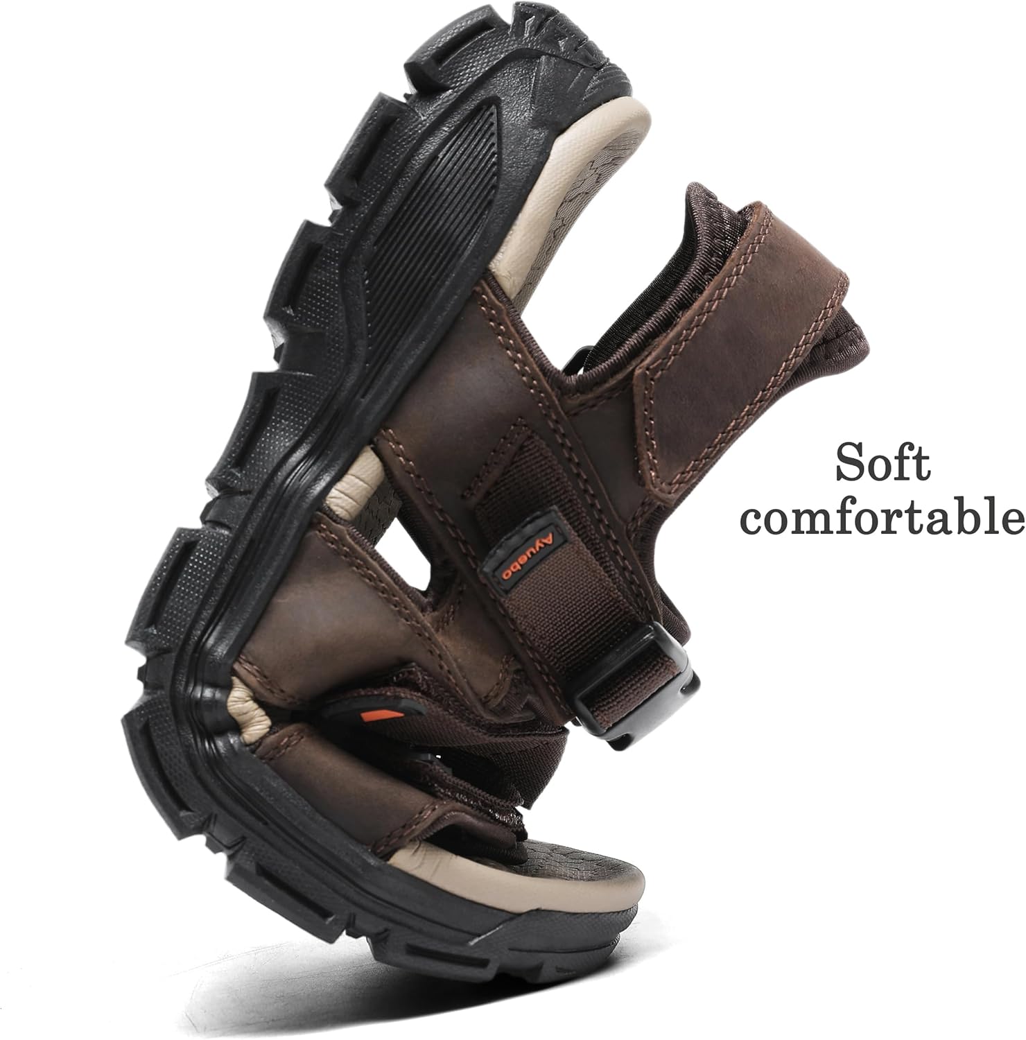 Athletic Sandals for Men's Open Toe Walking Sandals Outdoor Hiking Sandal Anti-Slip with Adjustable Strap for Summer Beach - Image 6