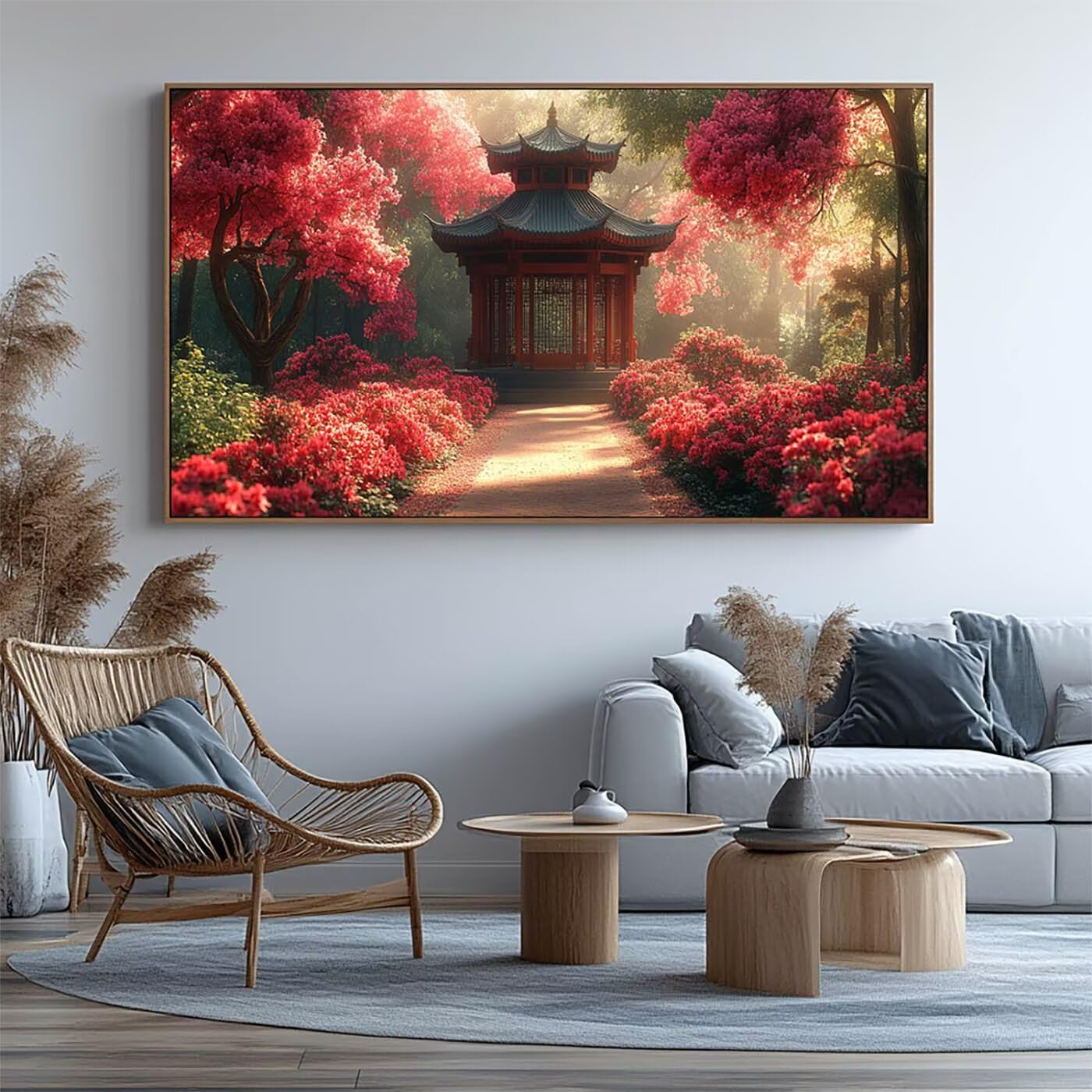 Zestawy sztuki diamentowej 5D dla dorosłych, pawilon, malarstwo diamentowe, kryształ, sztuka, haft krzyżykowy, zestaw do haftowania, 61 x 102 cm, DIY malowanie według numerów z kolorowymi kryształkami