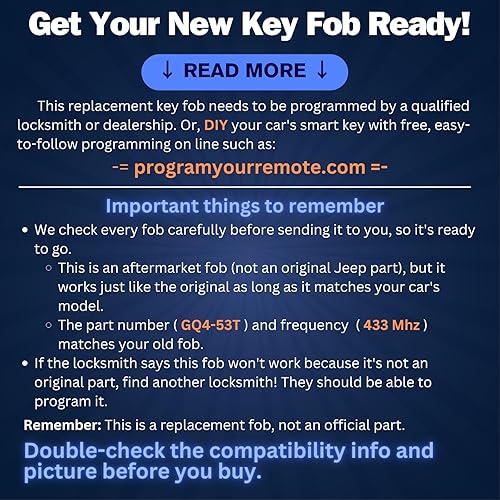 Miniatura 7 de Llavero remoto de entrada sin llave de repuesto para automóvil GQ4-53T 433Mhz 46 Chip 3 botones para Dodge RAM 1500 2500 3500 4000 4000 4500 4500