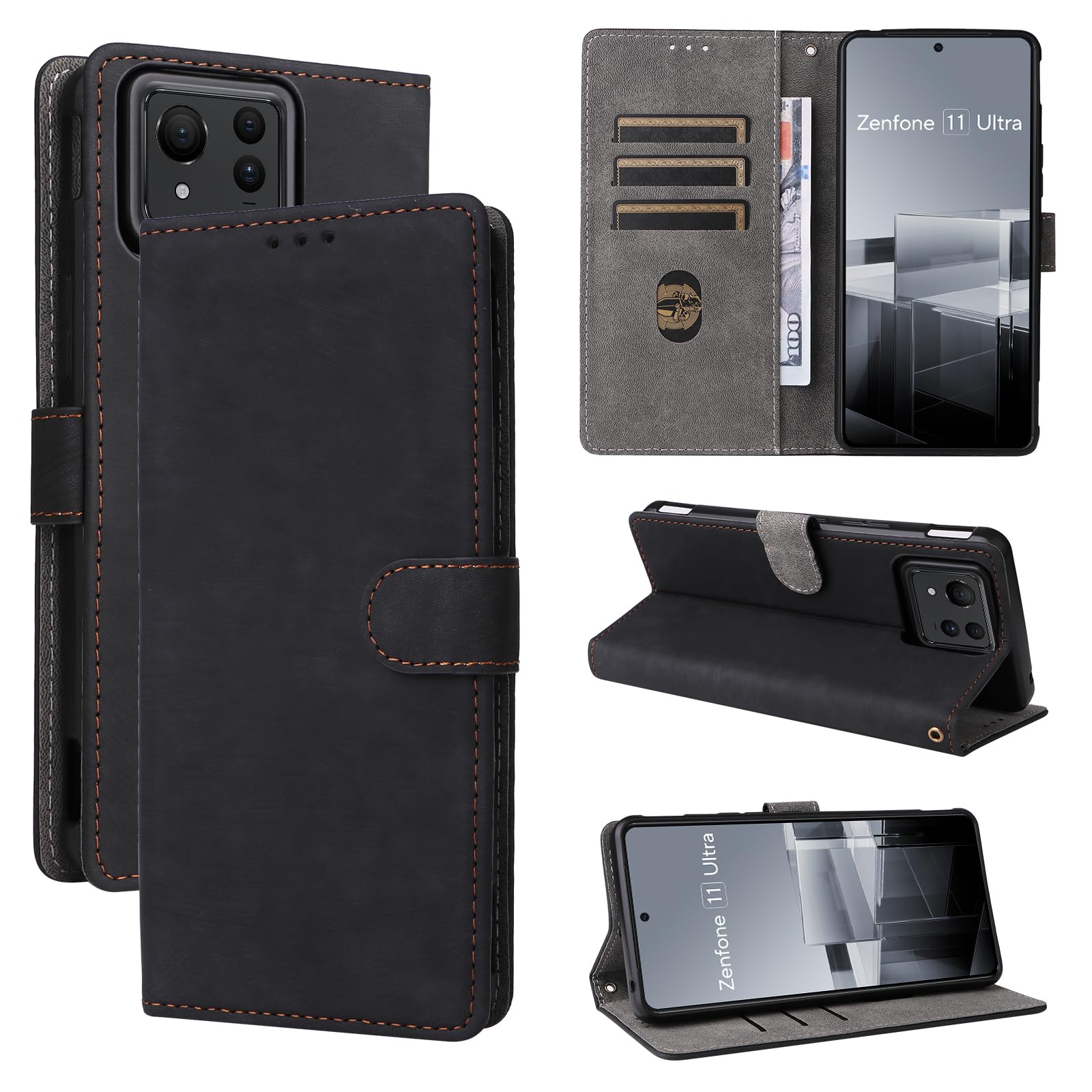 XcaseBar For IPhone 11 6.1" Wallet Case With Zipper Credit Card Holder[RFID Blocking], Flip Folio Book PU Leather Phone Case Shockproof Cover Women Men For Apple 11 Case Wine Red - View #7