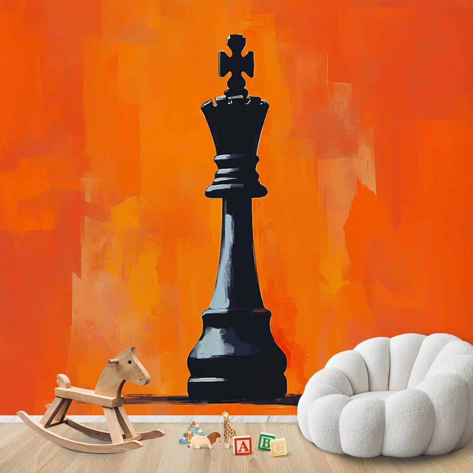 hgjdjhnf Photo Wallpaper Figure Chess Game ModernLiving Room Bedroom Children's RoomDecoration Motif Wallpaper,200cmx140cmSticker - Background- Painting - Poster