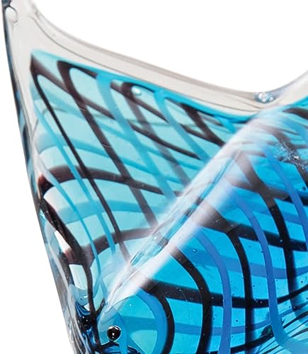 Miniatura 2 de Beachcombers Figura de rayas de cristal azul, 6.89 pulgadas de longitud, accesorios de decoración del hogar, B26408