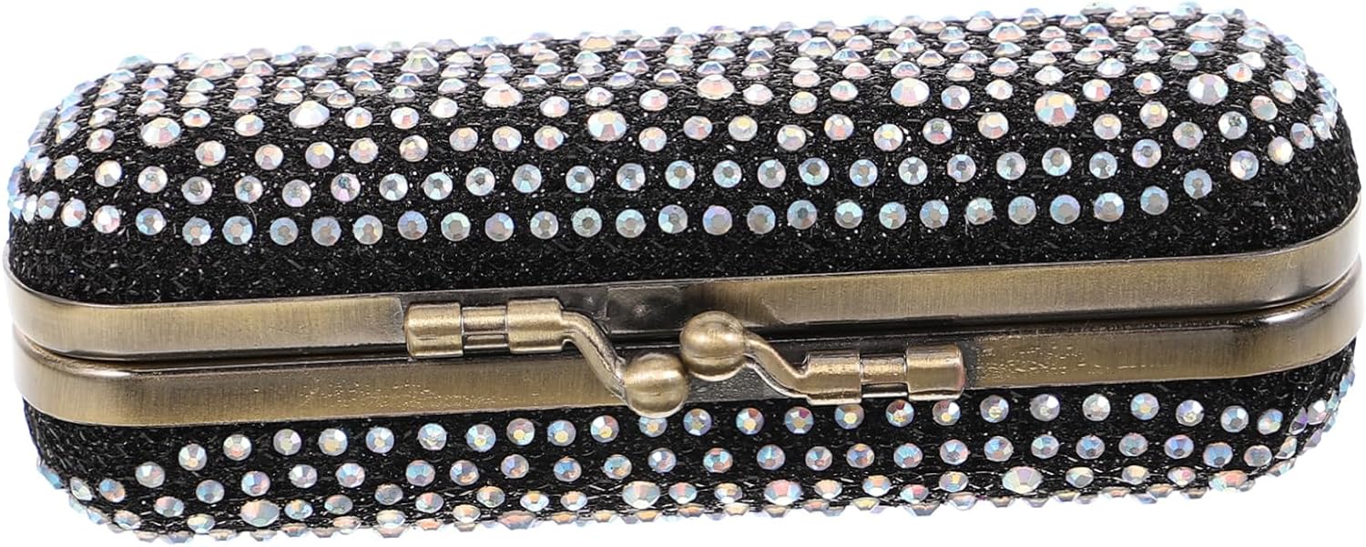 Baluue Portable Lipstick Case with Mirror Elegant Jewelry and Lip Balm Organizer Break Cosmetic Storage Box for Travel and Daily Use Compact Protective Holder for Women