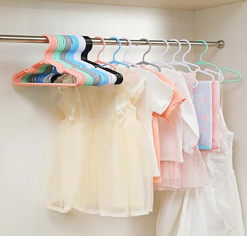 Miniatura 4 de 60 perchas negras para ropa de bebé, antideslizantes, para ropa de recién nacido, para regalo de ropa de recién nacido, percha ultrafina para niñas