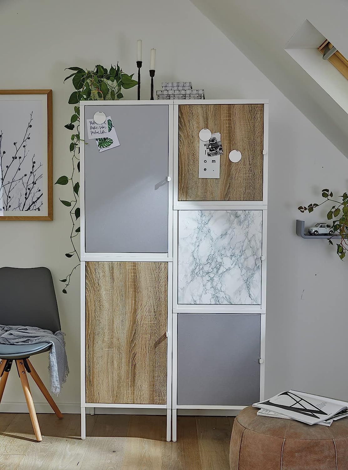 d-c-fix vinilo adhesivo muebles Platino plateado aspecto metálico autoadhesivo impermeable decorativo para cocina, armario, puerta, mesa papel pintado forrar rollo láminas 67,5 cm x 2 m