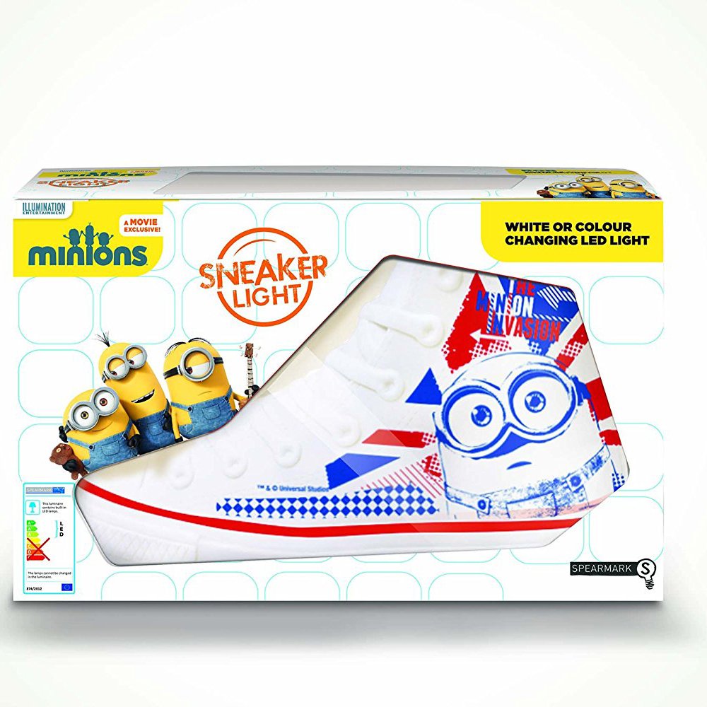 Minions Sneaker Light Night Light Colour Changing LED Light Baseball Boot Shaped Light Official Licensed Minions Merchandise
