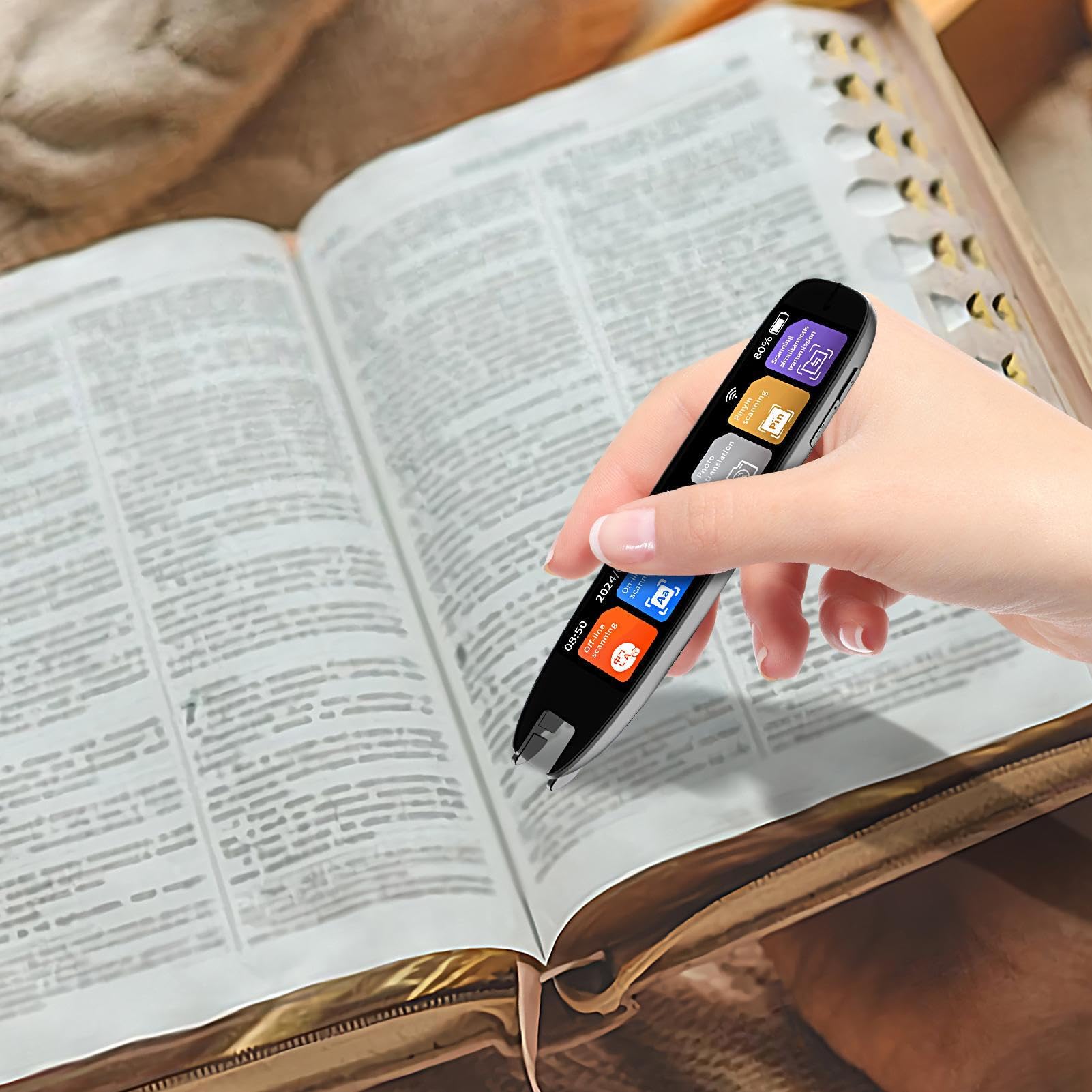 Traduttore Pen Translator Scan Reader Pen per dislessia | Scanner touch screen Text to Speech 142 Lingue Dizionari Elettronici per Studenti Donne Uomini