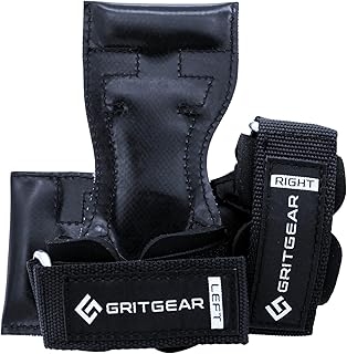【元プロアスリートの理学療法士監修】 GRITGEAR パワーグリップ 筋トレ 握力補助 懸垂 滑り止め ラットプルダウン デッドリフト ノンスリップラバー…