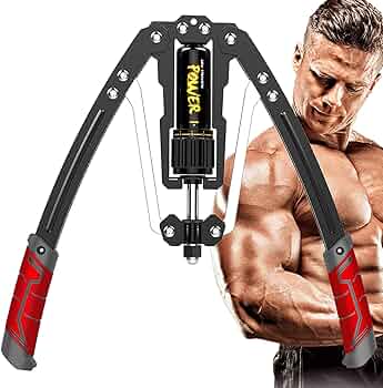 胸筋トレーニング 油圧式 筋トレグッズ 10～200kg調整可 アームバー Amazon | 筋トレ アームバー 油圧式 エキスパンダー 10~200kg