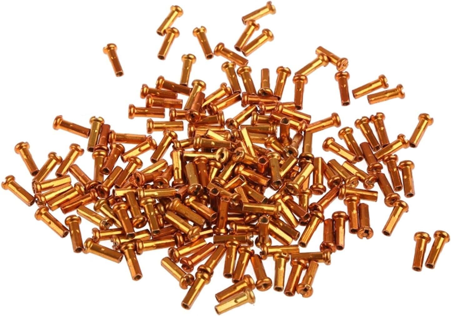 60Pcs MTB Bike Spoke Caps 14mm Metal Cycling Spokes Bike Nipples (Color : Gold, Size : 14mm)