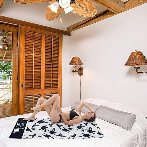 Miniatura 4 de Toalla de playa personalizada con nombre para niños, mujeres y hombres, toalla de baño para viajes, camping, 30 x 60 pulgadas, 2 lados impresos