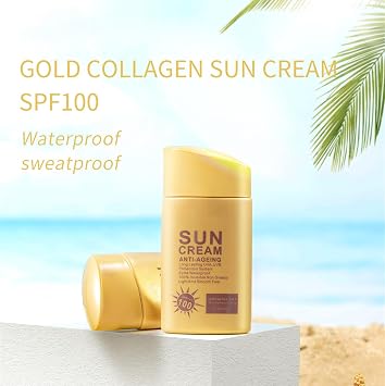 Anti Aging Sunscreen SPF 60 for Face and Body, Sun Screen Protector Walerproof, Non Greasy, Light and Smooth Feel Sunscreen Lotion Moisture Sun Cream, Beach Essentials for Women (SPF 60)