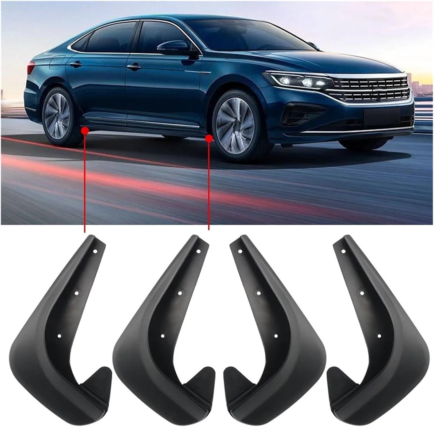 Mud Flap Fender Universal Car Mudguards 4Pcs/Set Automotive Modification Front Rear Mud Flaps Car Accessories Splash Guards