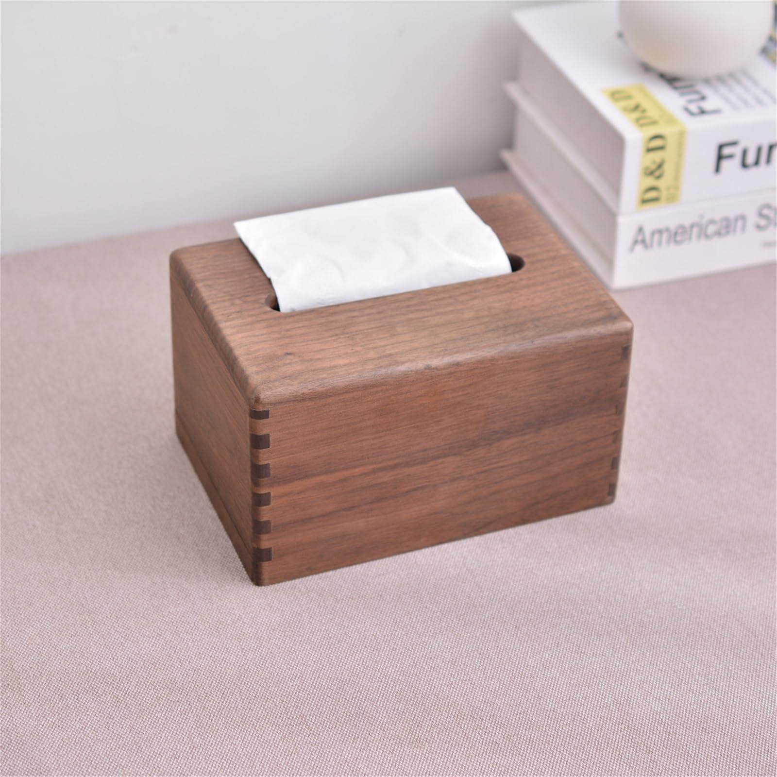 Box für Taschentücher Schwarze Walnuss-Papierschubladenbox, Wohnzimmer-Tischplatte, Couchtisch, Massivholz-Taschentuchbox, einfache Holz-Mahlzeiten-Taschentuch-Aufbewahrungsbox Taschentuch Box (Color