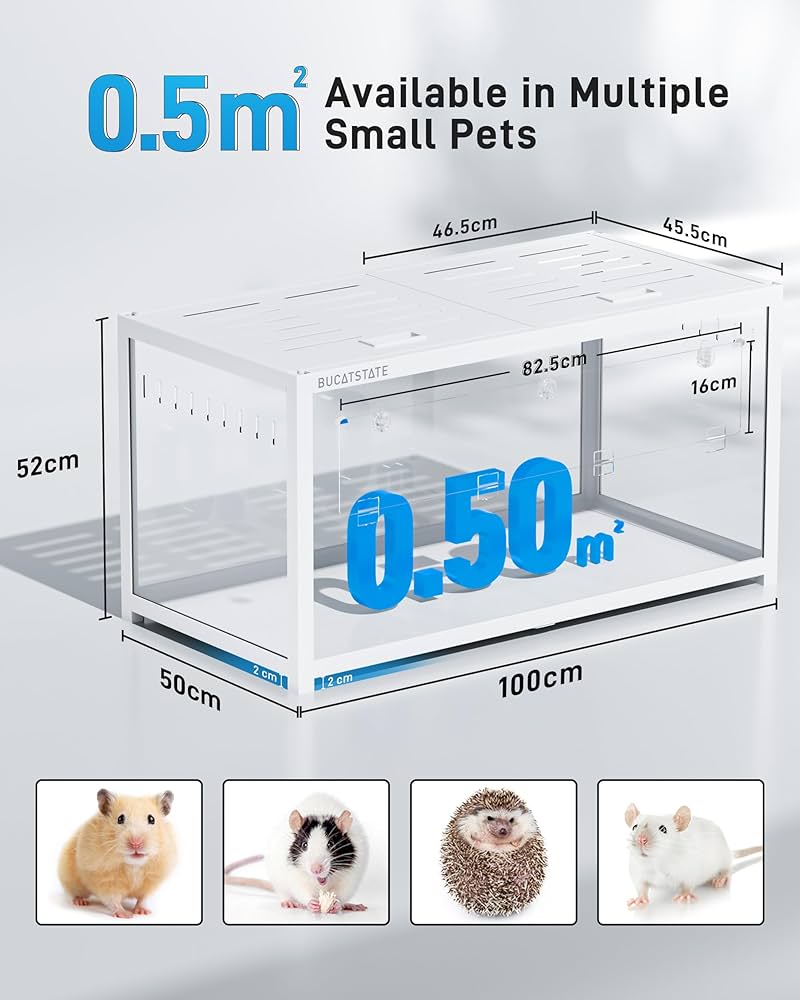 BUCATSTATE Hamster Cage 3.0: Metal Rat Cage Small Animal