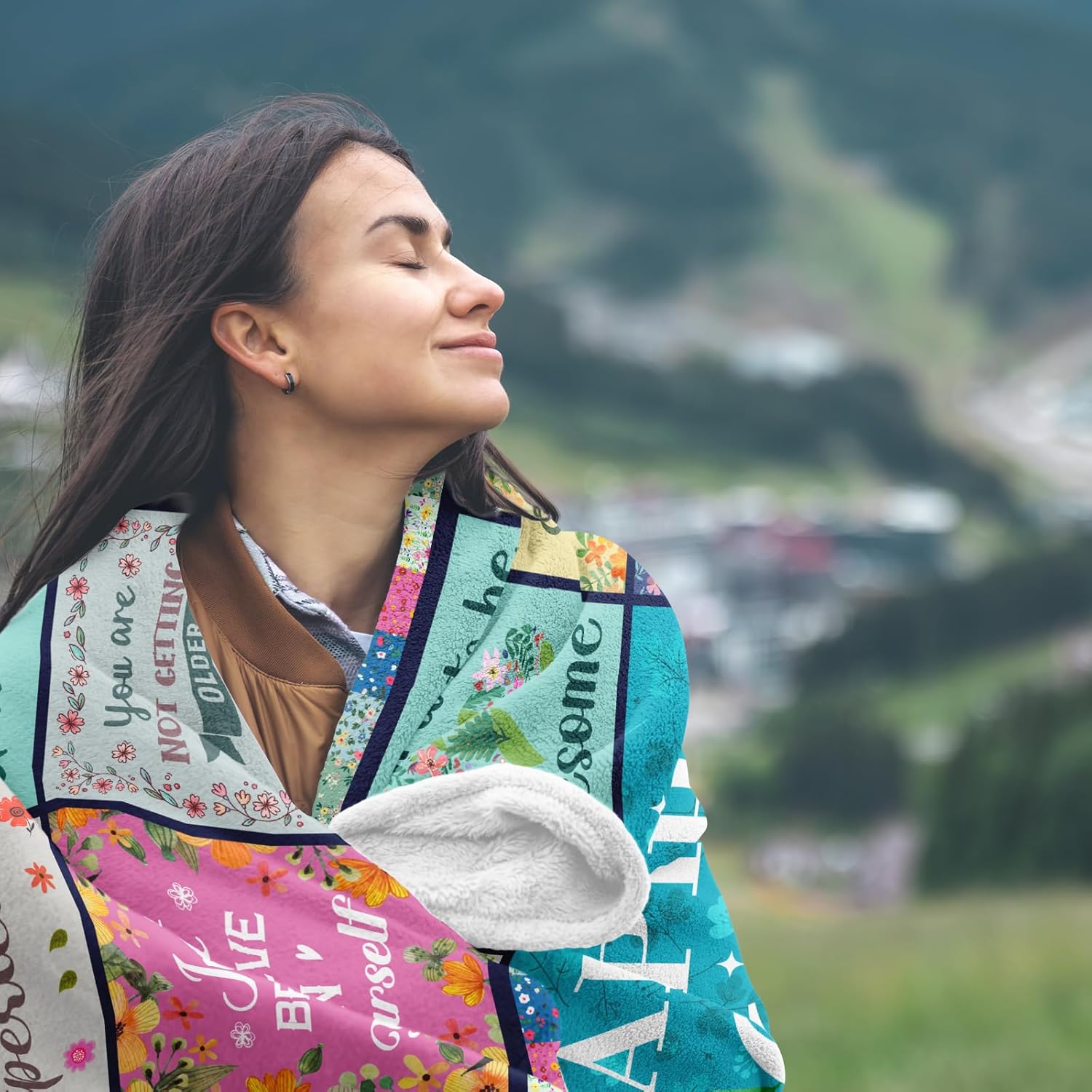 Butonus 60th Birthday Gifts for Women Blanket 60x50in, Gifts for 60 Year Old Woman, Happy 60th Birthday Decorations, 1966/Sixty Birthday Present for Her