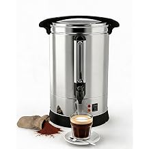 14L/3.7Gal Coffee Urn, 100 Cups Commercial Coffee Make, Stainless Steel Hot Beverage Dispenser, Large Electric Coffee Dispenser Hot Water Urn For Business, Party,CateringSilver