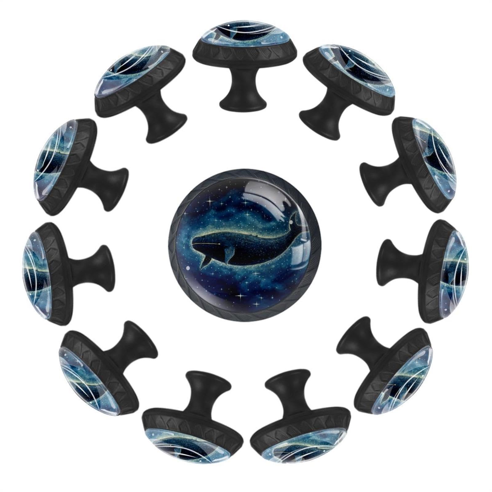 Poignées rondes en verre cristal bleu quincaillerie durable de meuble