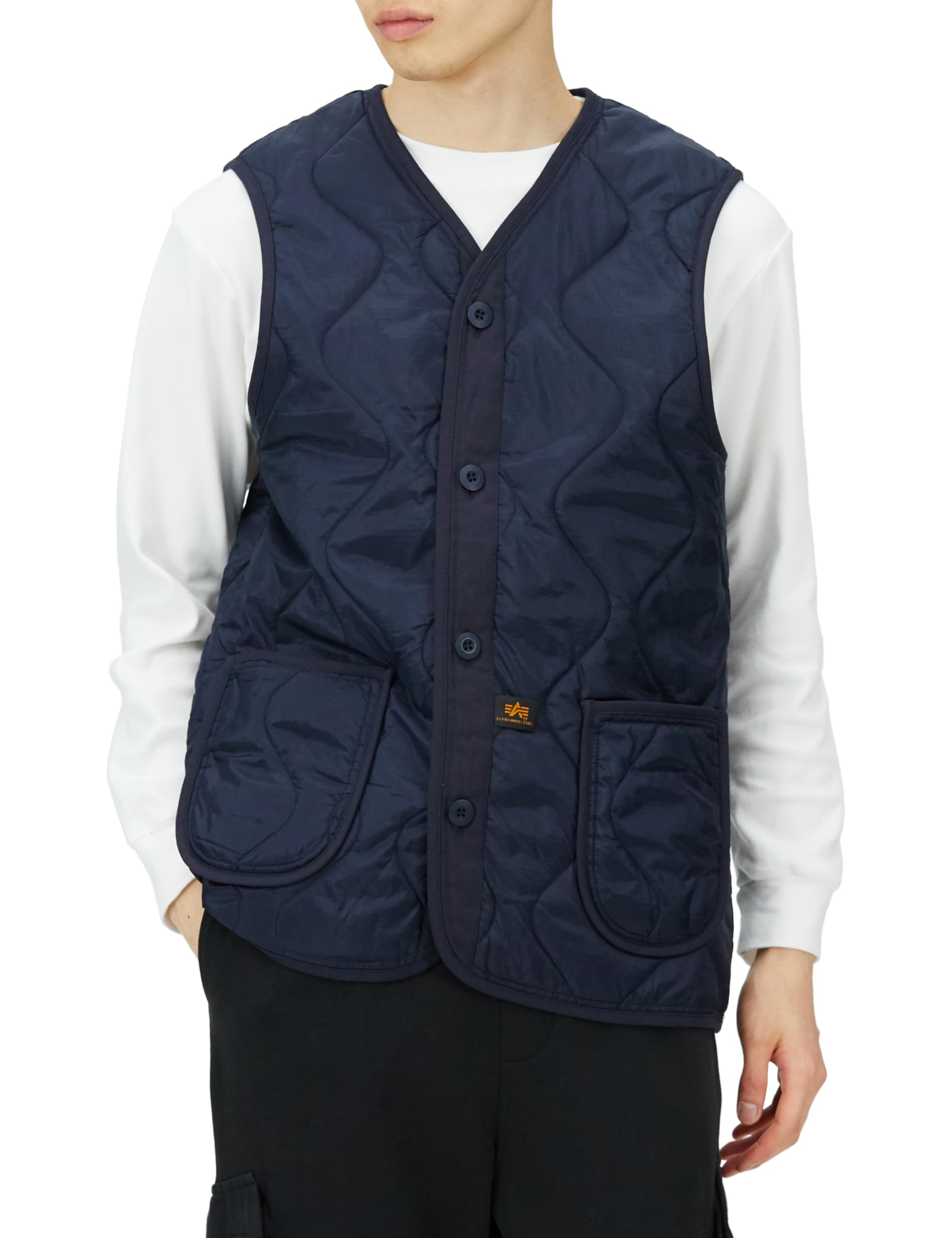 archive フード付きネイビーキルティングベスト M LAVENHAM 【並行輸入品】ラベンハム ベスト キルティングベスト