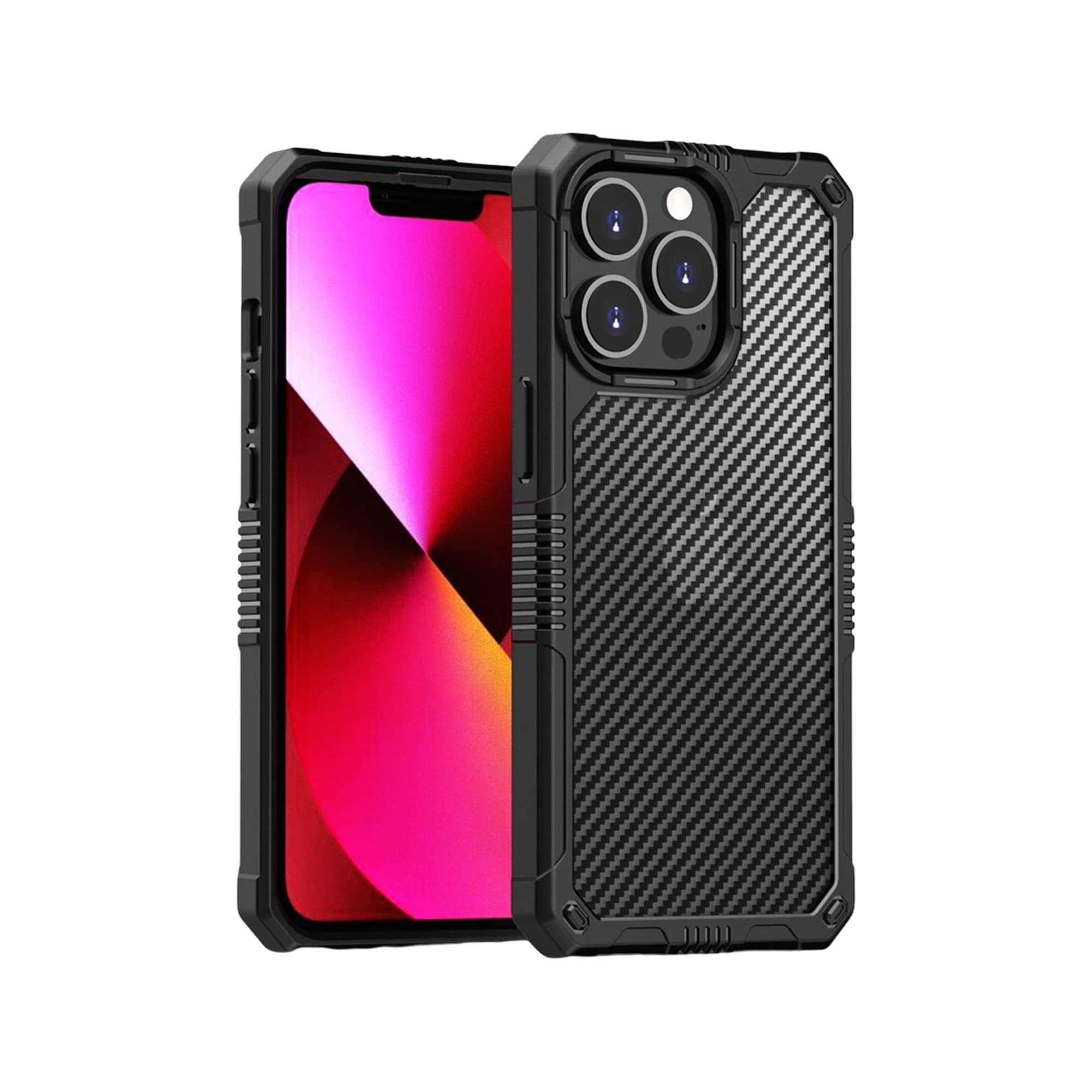 Coque de protection antichoc pour iPhone 13 dotée d'un dos rigide translucide de qualité militaire
