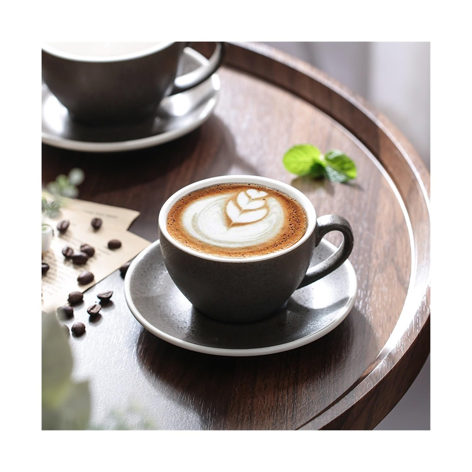 Tazas de café grandes de cerámica, Juego de 6 tazas café cerámica (80-350 ml)(220ml)