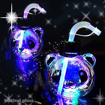 光るドリンクボトル　お祭り　パンダ Amazon.co.jp: 6個セット パンダ 光る ボトル 約500ml 大量 セット
