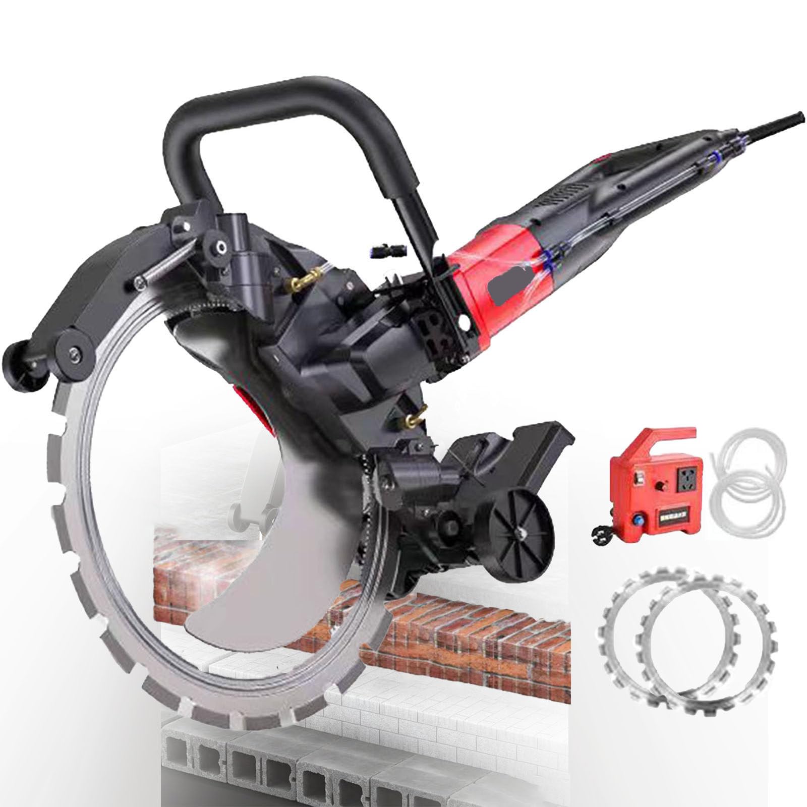 Sega Elettrica per Calcestruzzo, Macchine la Scanalatura Delle Pareti, Utensile da Toroidale con Alimentazione Ad Acqua, Profondità di Regolabile E Il Dei Mattoni, Prestazioni Efficienti blade*2