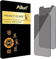 Vista 1 de Ailun Privacy Screen Protector for iPhone 17e / iPhone 16e / iPhone 14 / iPhone 13 / iPhone 13 Pro [6.1 Inch] 2 Pack Anti Spy Private Tempered Glass