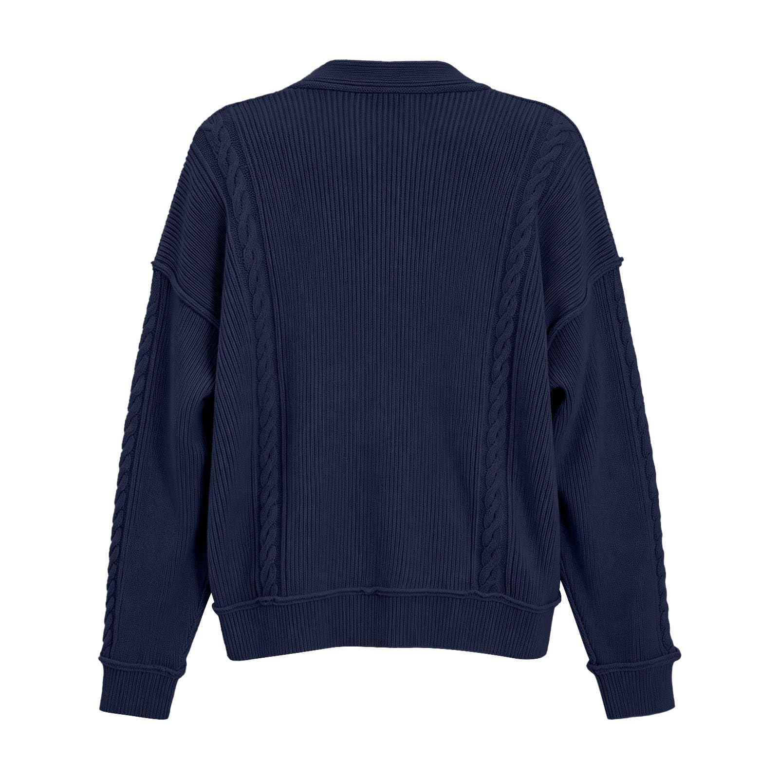 Gilet Femme Cardigan Chic Et Elegant Mi Long Automne Vêtement Chaud Epais