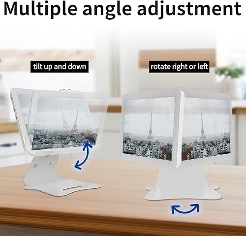 Miniatura 4 de shinar Soporte giratorio e inclinable de metal para Echo Hub de 8 pulgadas, sin necesidad de montaje, ajustable, con soporte de escritorio giratorio