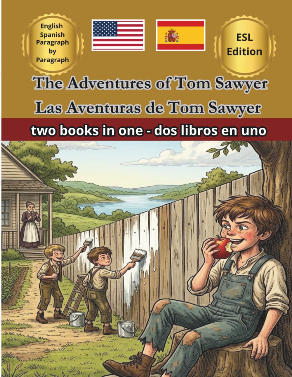 The Adventures of Tom Sawyer Las Aventuras de Tom Sawyer Bilingual Fairy Tales: Illustrated English Spanish Side by Side ESL Resources for Kids Dual Language Immersion & Bilingual Classroom Reading