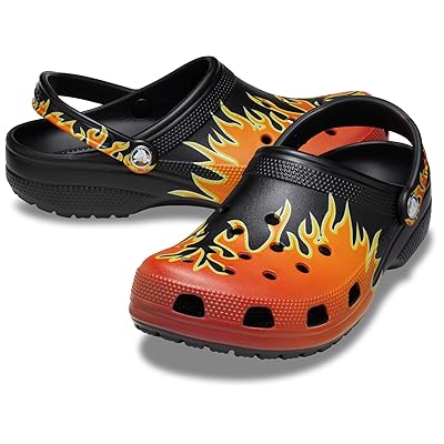 Crocs Classic Clogs Seasonal Graphic Clog Shoes Black/Multi