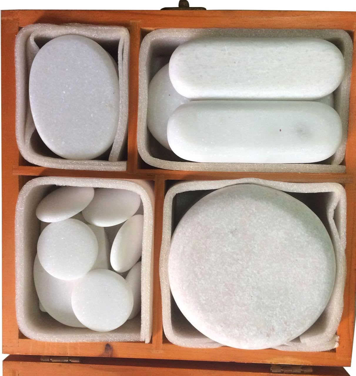 20 Pcs Cold Stone Massage Stone Set - Handcrafted Large Marbles