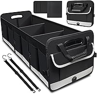 AOPHY 95L Waterproof Trunk Organizer for Car SUV Truck - Non-Slip Bottom, Adjustable Compartments, Collapsible Storage