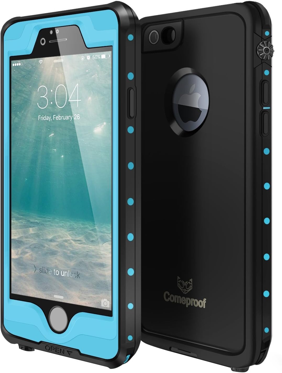 iPhone 6s/6 Plus Waterproof Case, SHIELD Series IP68 Protection Rating Waterproof Snow-proof Shockproof and Dirt-poof Protective Case for iPhone 6s plus/iPhone 6 plus 5.5 inch( Blue)