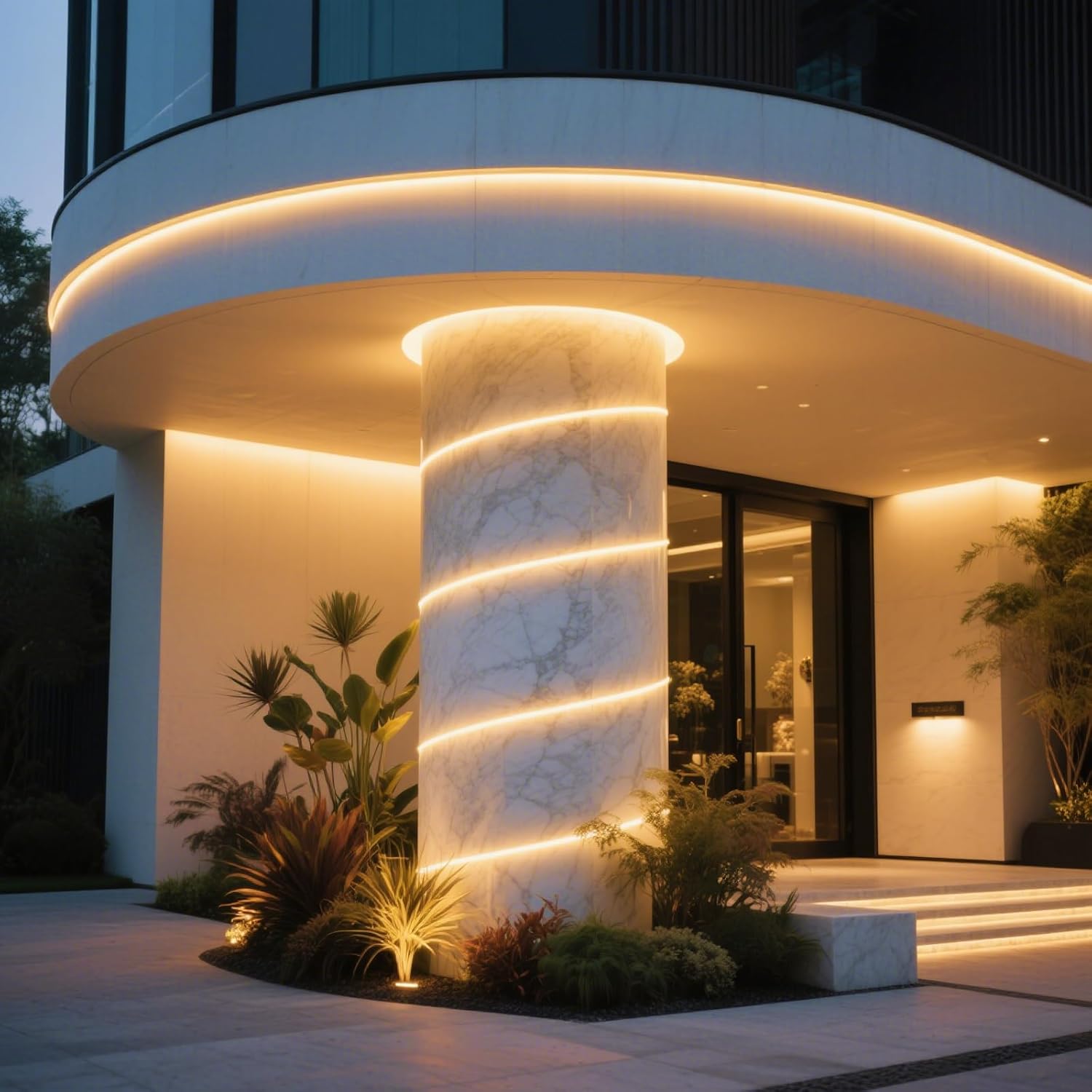 110V COB LED Strip Light - 65.6ft/20m 3000K Warm White IP65 Waterproof Light Strip High-Density 5920LEDs Cuttable Tape for Indoor Ceiling Commercial House Outdoor Garden Terraces DIY Lighting Projects